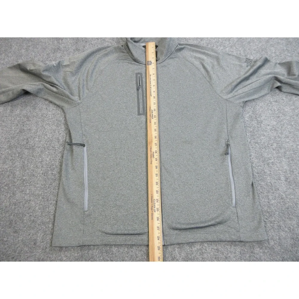 The North Face Jacket Mens XL Gray Full Zip Fleece American Logo‎ Stretch